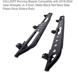 2018-2024 Jeep Wrangler JL 4 Doors CALLIERT Running Boards Carbon Steel New