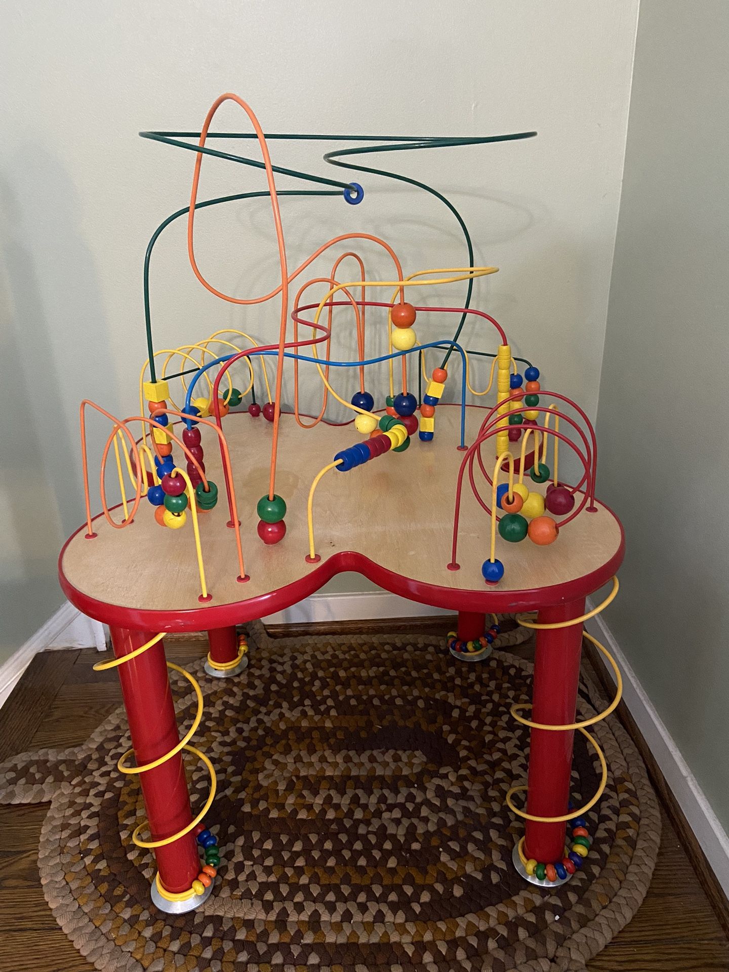 Rollercoaster Wood Bead Maze Activity Table