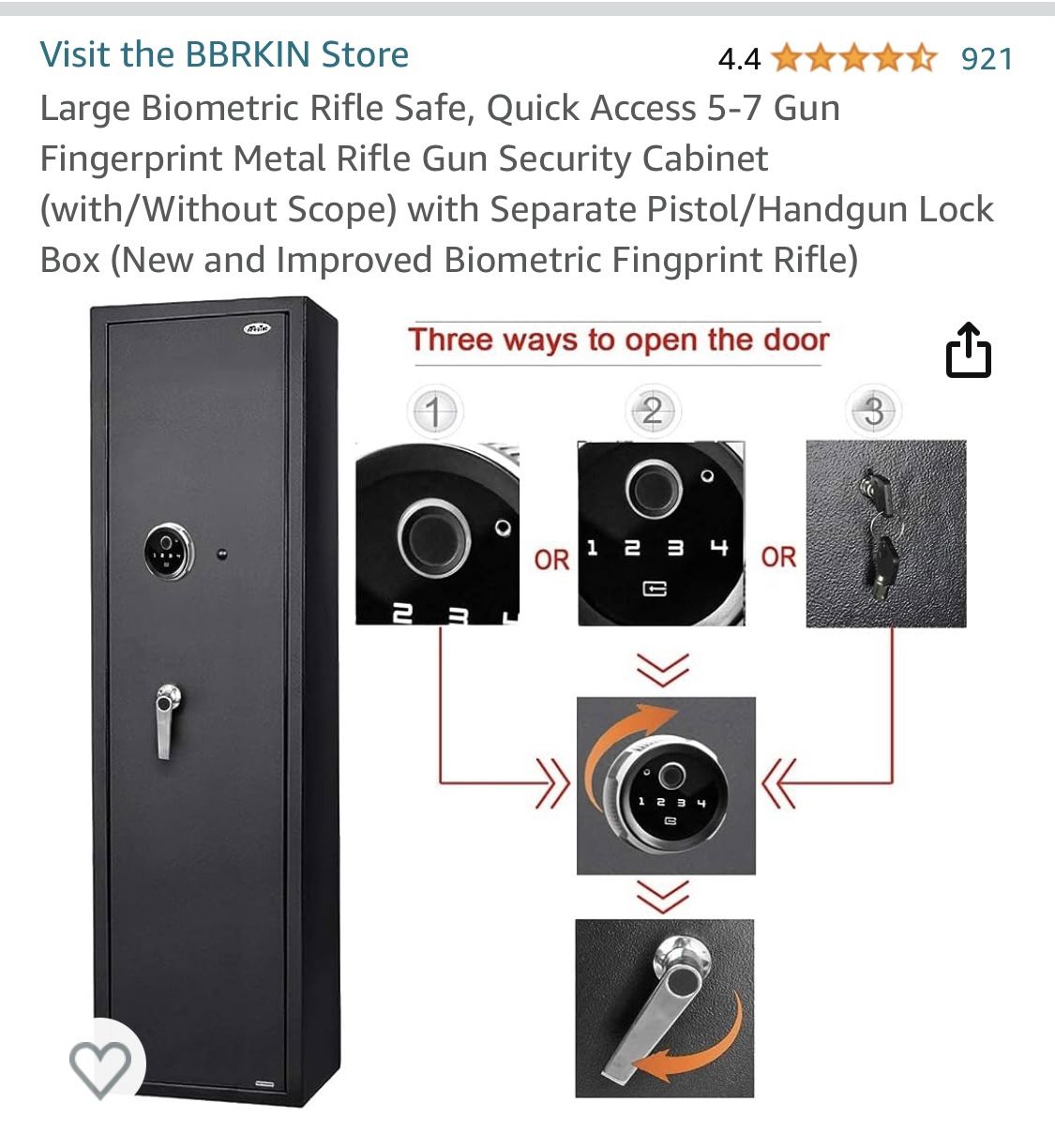 BRINKS FINGERPRINT GUN SAFE