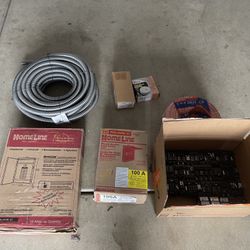 3/4 Flex 100ft / 10/2 Indoor Wire / 125 And 100 Amp Circuit Breaker 