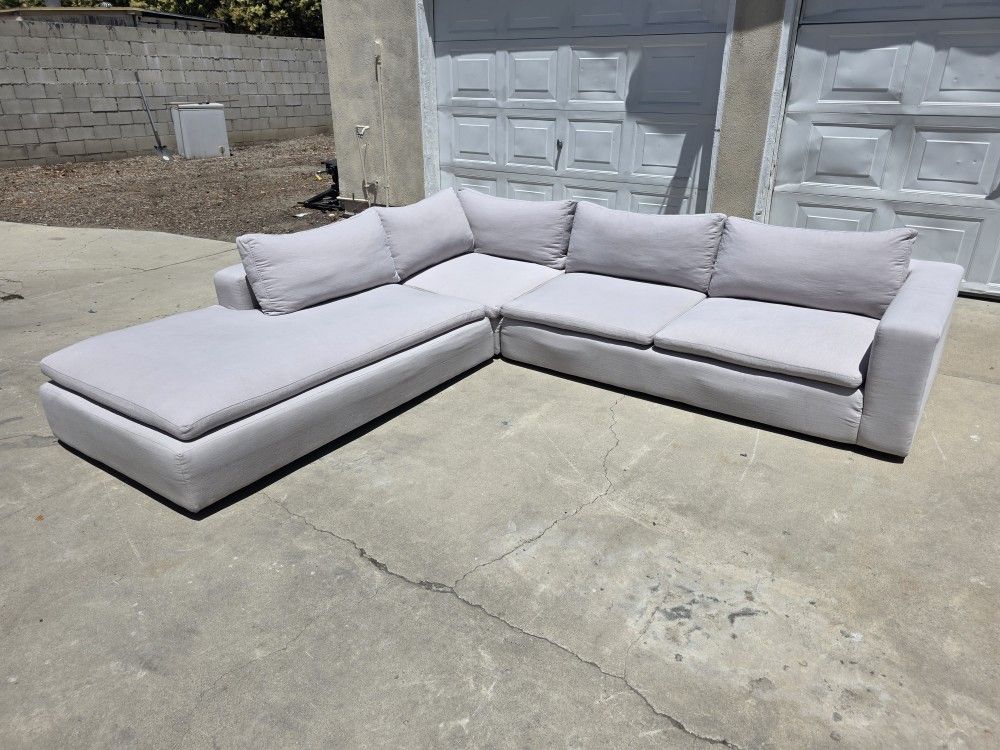 Light Grey Cloud Style Couch. Living Spaces Utopia Sectional With Chase