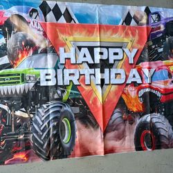 Monster Jam Birthday Banner