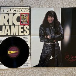 Rick James “Reflections” Vinyl Lp in Shrink w Hype Sticker and Poster 1984 Gordy Records Nice Glossy Compilation Funk. 