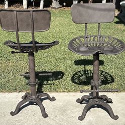 Delaney Swivel Adjustable Height Counter Stool with Metal Frame
