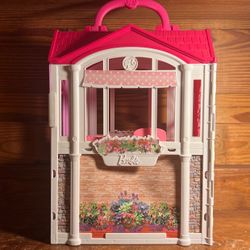 2014 Barbie Glam Getaway House Fold-N-Go Dollhouse Playset VGUC