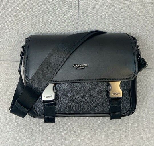 COACH Racer black and gray messenger bag