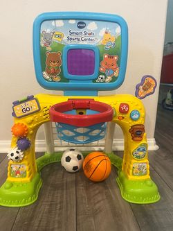 VTech Smart Shots Sports Center 2-in-1 Toddler Basketball Hoop & Soccer Goal