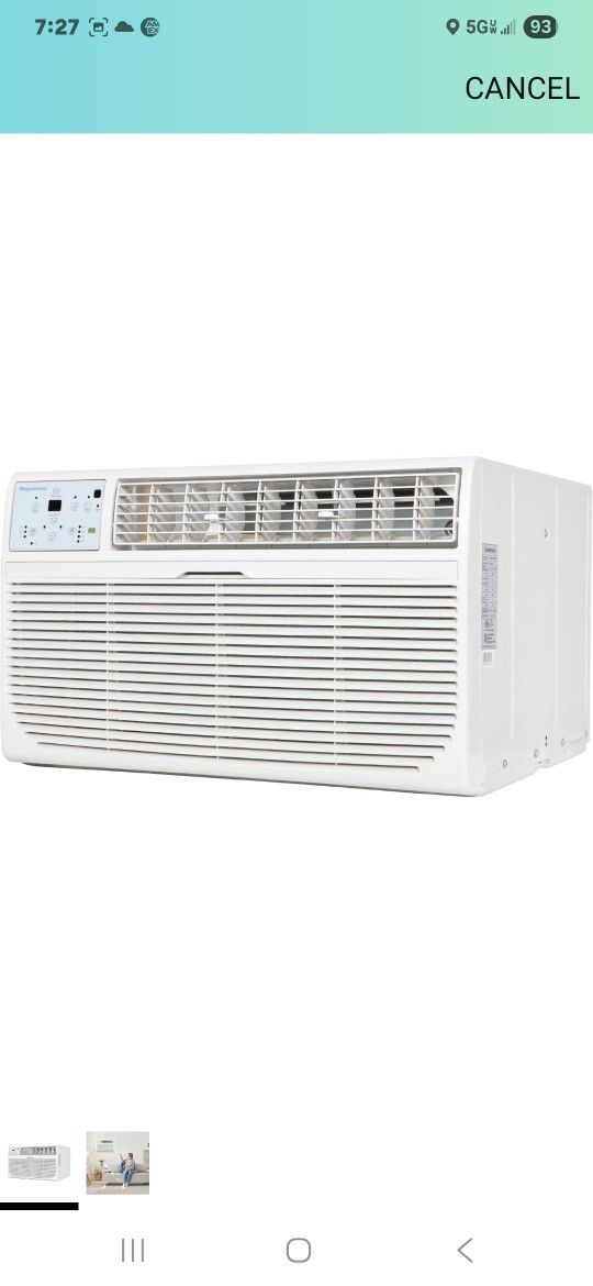 Keystone 10,000 BTU Wall Mounted Air Conditioner with Supplemental Heat and Dehumidifier, 230V, Wall AC with Remote Control for Small and Medium Sized