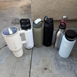 Reusable Water Bottle Flasks Used