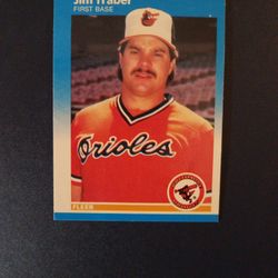 Jim Traber 1987 Fleer Baseball Card
