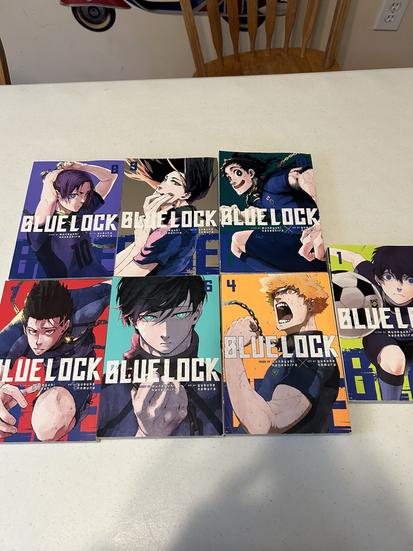 Blue Lock Volumes 1,4,6,7,8,9 and 10