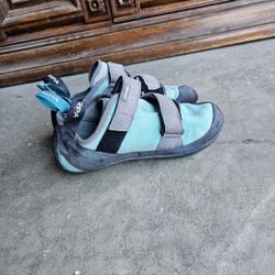 Scarpa Origin V Women’s Climbing Shoes EU 41 US 8 Teal Gray Hook Loop