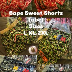 BAPE ABC Shark Sweat Shorts