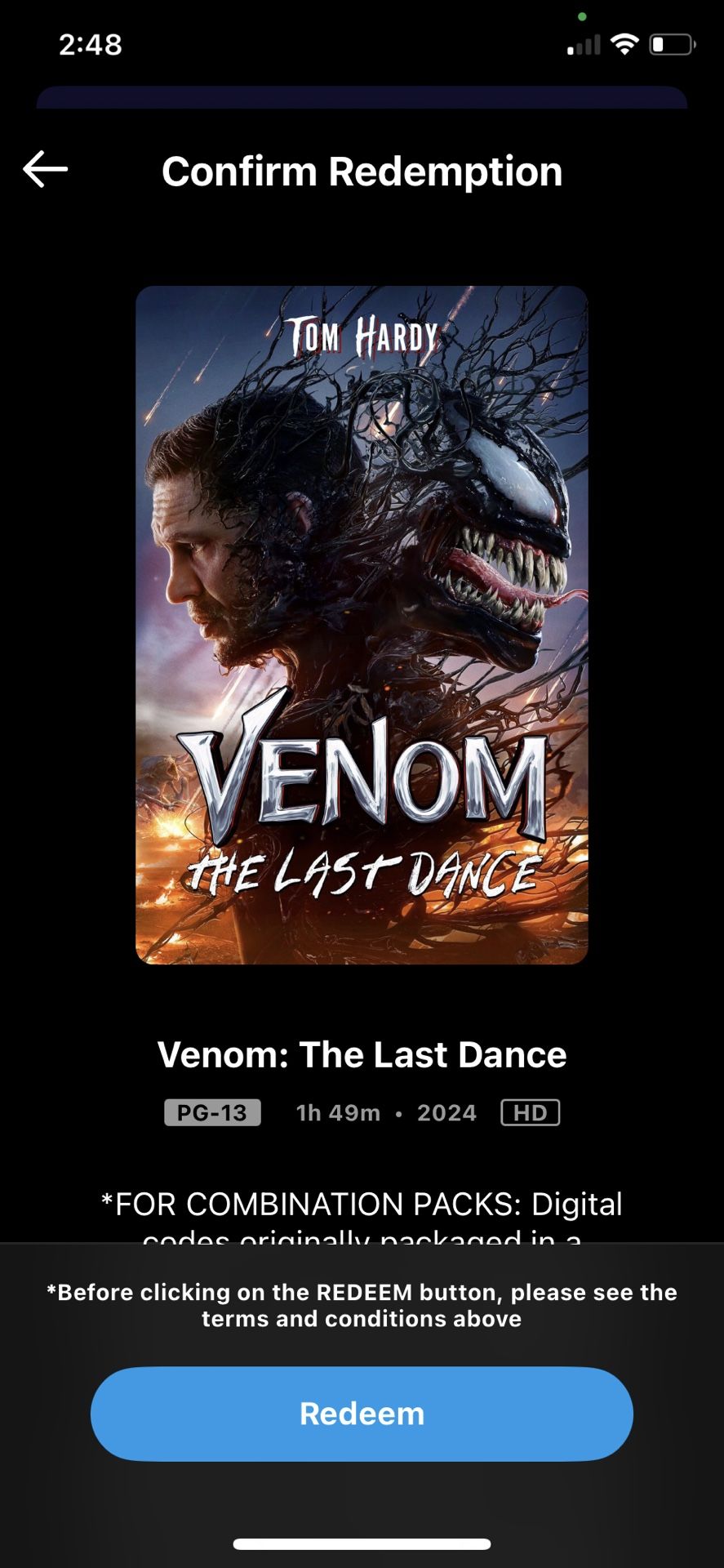 Venom The Last Dance Movie