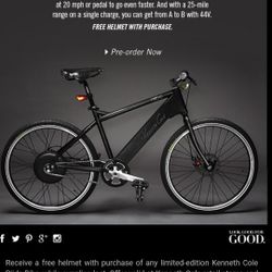 LIMITED EDITION RIIDE ELECTRIC BICYCLE In COLLABORATION  WITH KENNETH  COLE