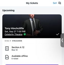 Tony Hinchcliffe Tickets