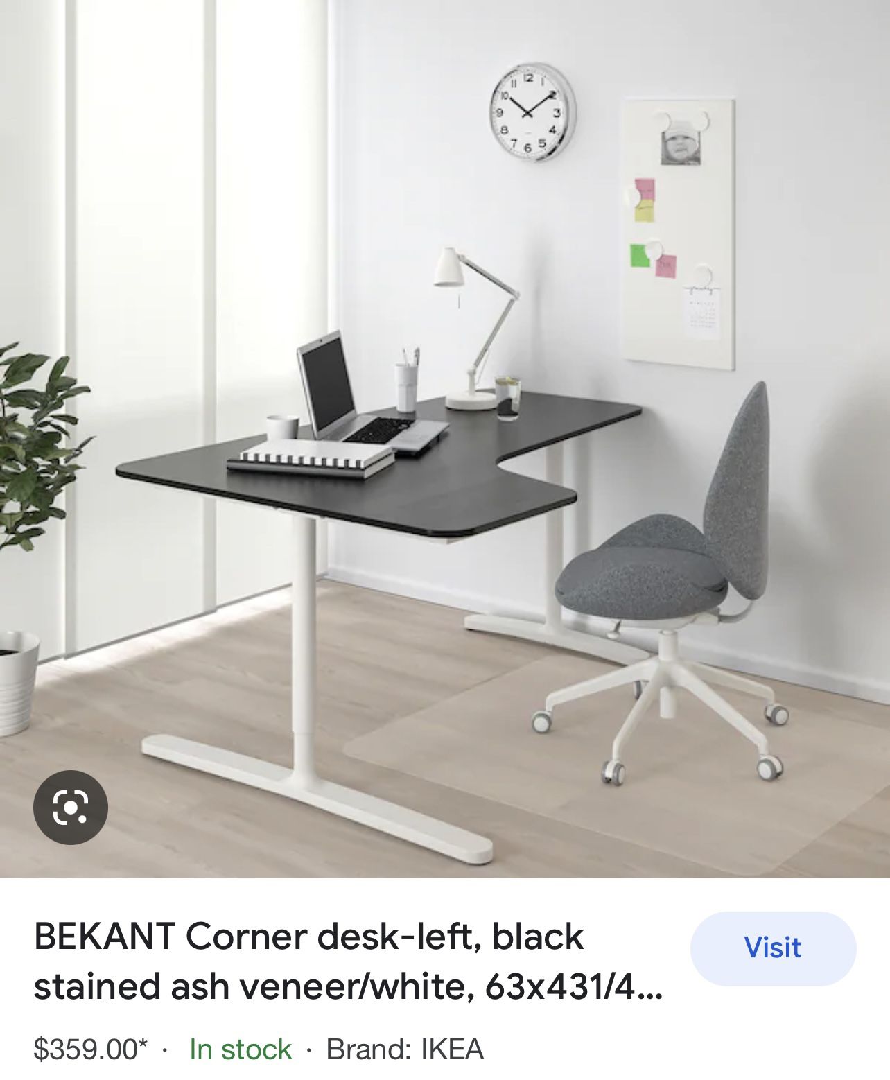 2  Ikea córner Desk. Brown And White (1 Desk-left And 1 Desk-right)