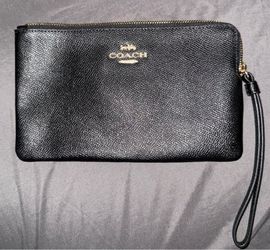 Coach Large Corner Zip Wallet with Strap