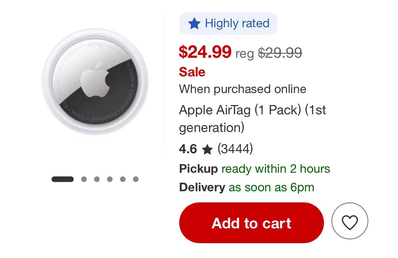 Apple air tag 2 pack for $40