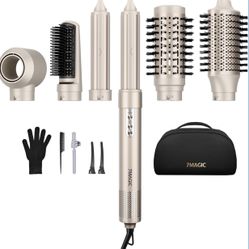 7MAGIC ‎HB800 Hair Dryer Styler & Brush Set High Speed 110,000 RPM 1200W (Gold)