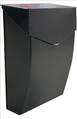 Black Mailbox Wall Mount, 4.8 x 10 x 13 inch Wall Mounted Mailboxes for Outside, Waterpoof Mailbox for House - The Bradley Large Mail Box