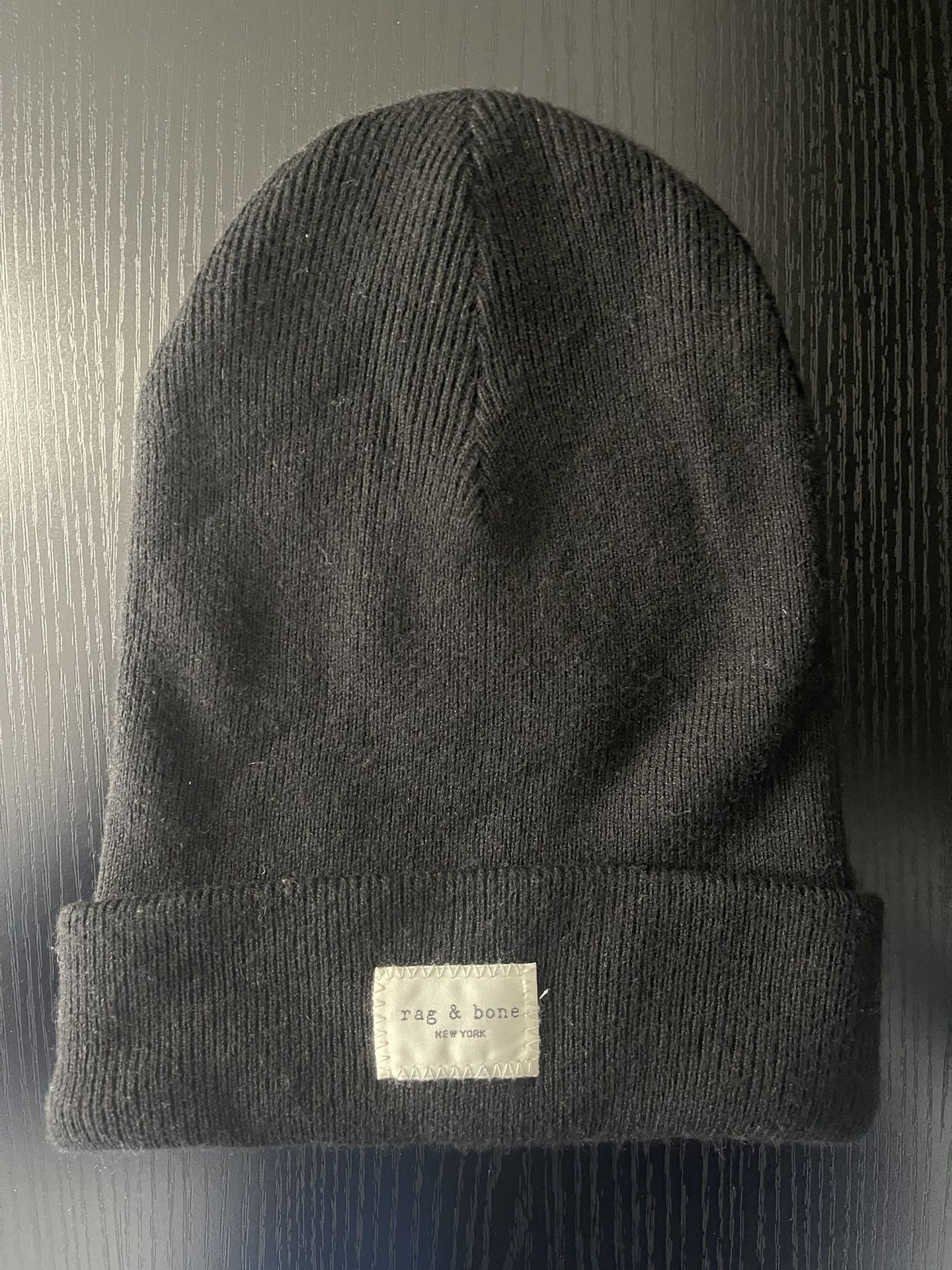 Rag & Bone Black Knit Beanie
