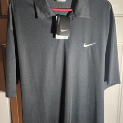 New Nike Classic Black Golf Polo Size XL White Swoosh Poly Shirt. Pit to Pit 26" inches (52"inches in total) Shirt Length 35" inches. Msrp $45
