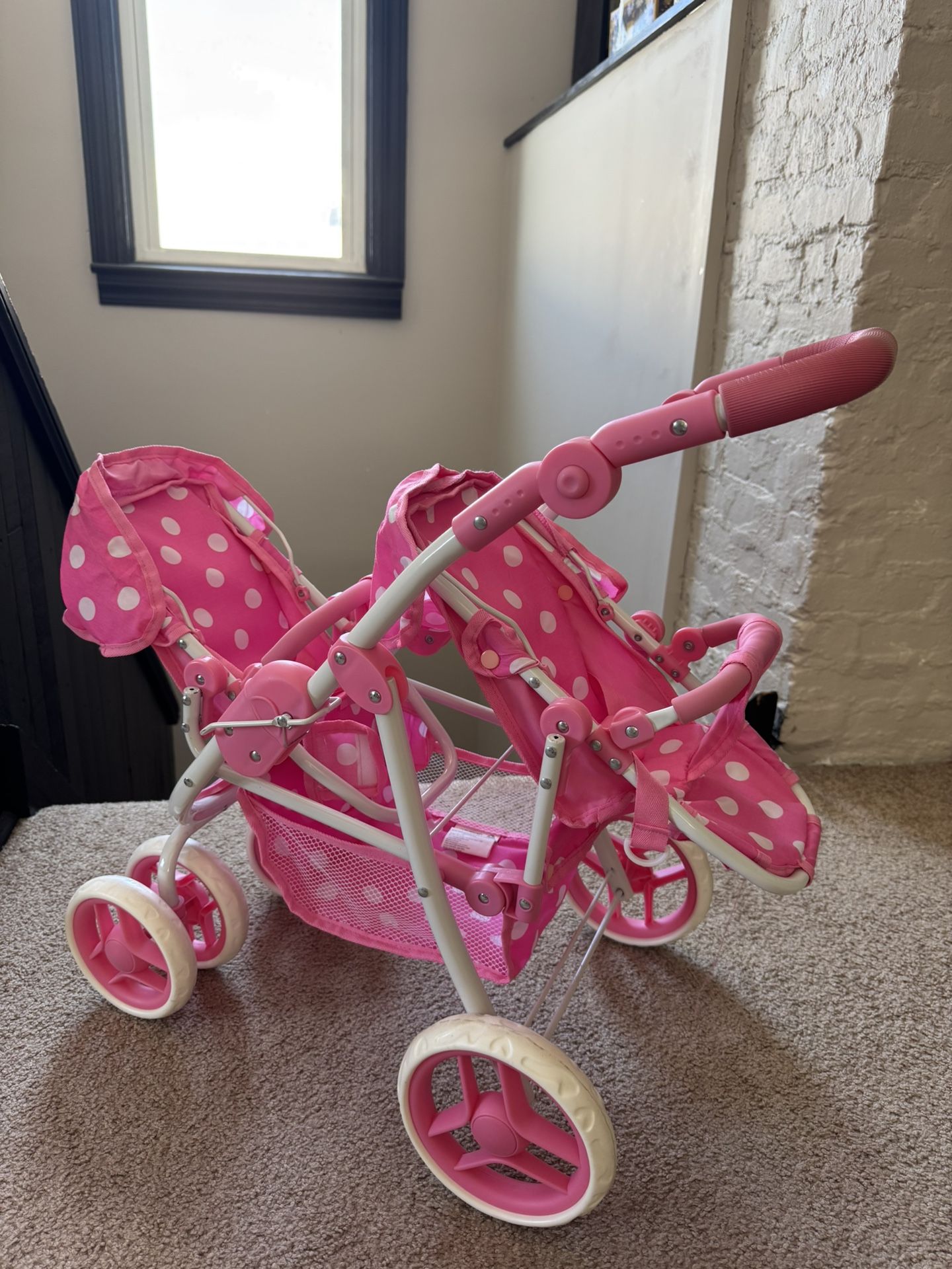 Reversible Double Doll Stroller – Badger Basket