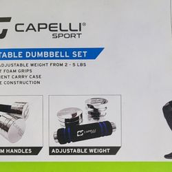 CAPELLI SPORT PORTABLE & ADJUSTABLE DUMBBELL SET WITH CASE