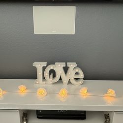 Love sign and flower lights