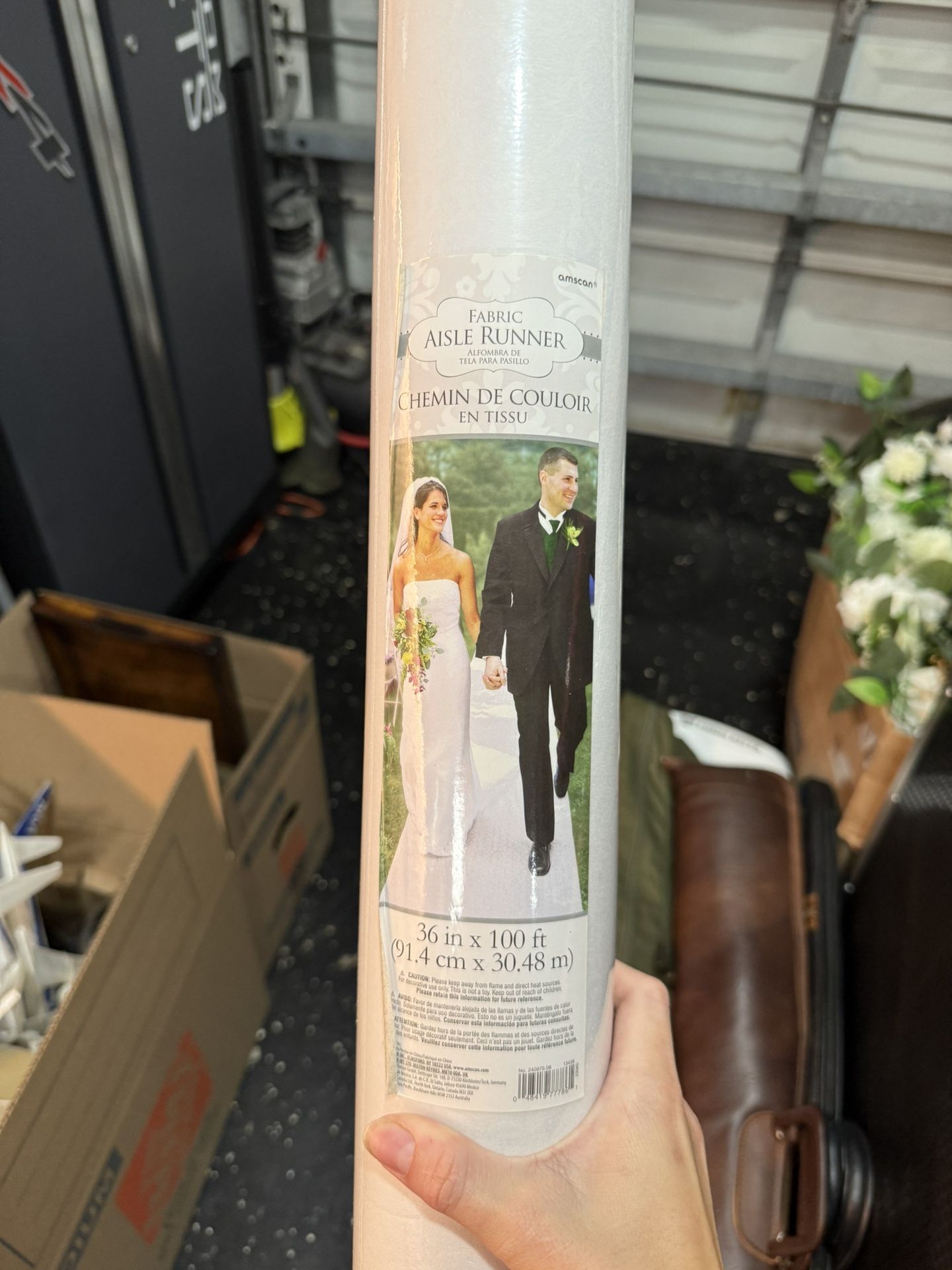 White Fabric Aisle Runner White