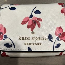 Kate Spade floral trifold wallet
