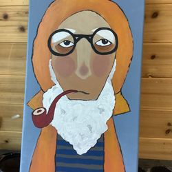 Old Fisherman And Old Sailor Original Paintings