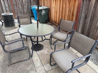 Patio table and 4 chairs