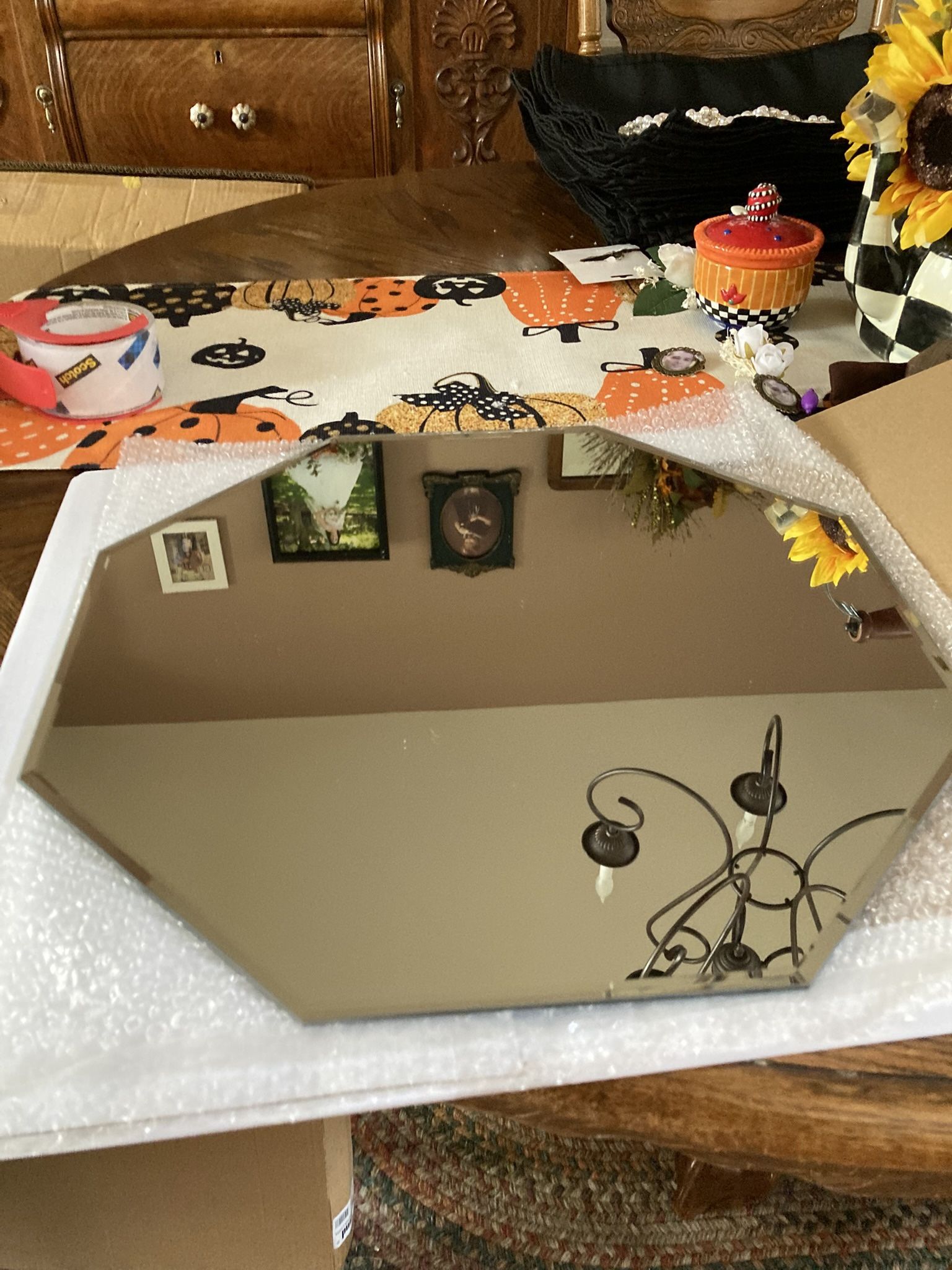 12 Beveled 16”Octagon Mirrors For Centerpieces