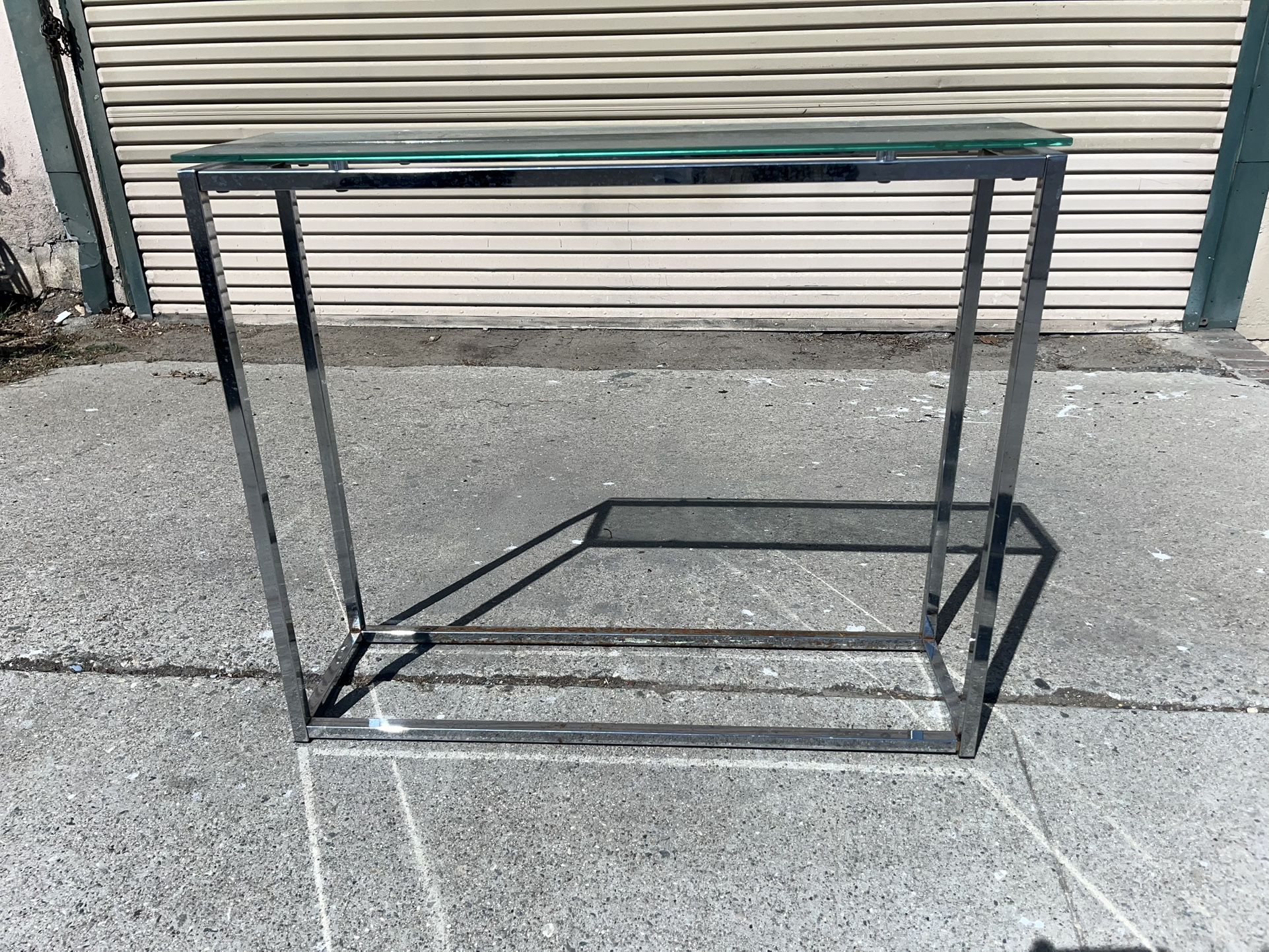 Chrome & Glass Console Table