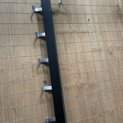 Wall/door rack with knobs, black, 23 ½ "