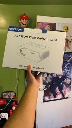 AILESSOM L300 VIDEO PROJECTOR HD 1080P 5G WIFI BLUETOOTH 9800 LUMEN