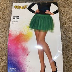 Spirit Halloween Green Tulle Skirt Costume Size Adult S/M 4-8