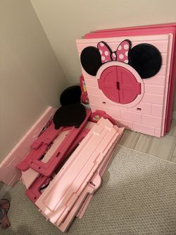 Clothes, Fireplace And Minnie Mouse House