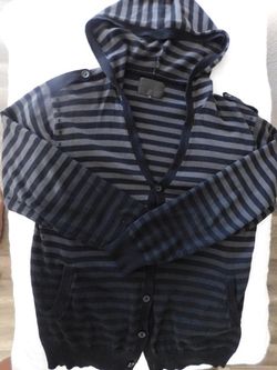 Dark Hooded Cardigan: Large