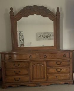 Mirrored Dressers Solid Wood Strong 6ft Wide 18.5” Deep 36 “ Tall