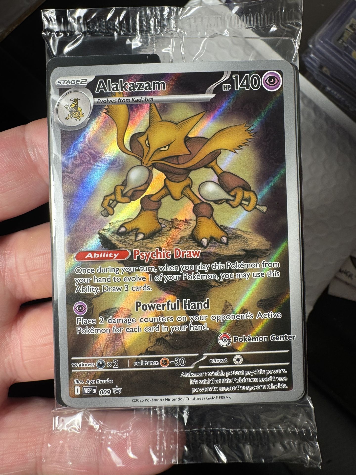Sealed Pokemon Center Mega Evolution Promo Alakazam