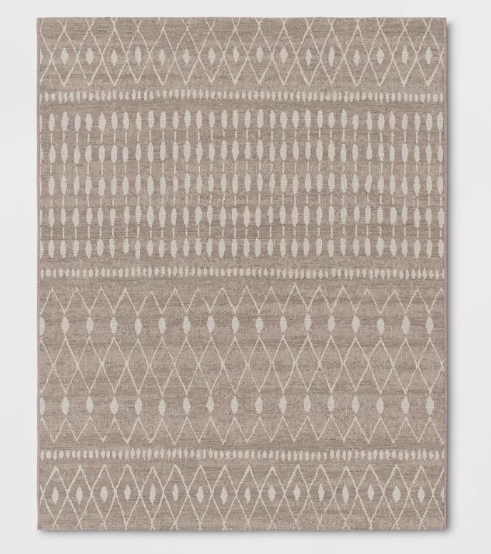 Neutral Moroccan Rectangular Woven Indoor Outdoor Rug - Threshold™