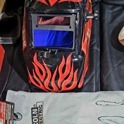 New Welding Helmet And New Welding Gloves