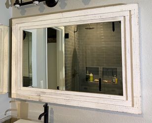 Large Wood Wall Mirror