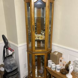 Lighted Corner Cabinet