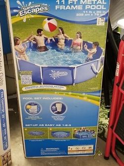SUMMER ESCAPES METAL FRAME SWIMMING POOL