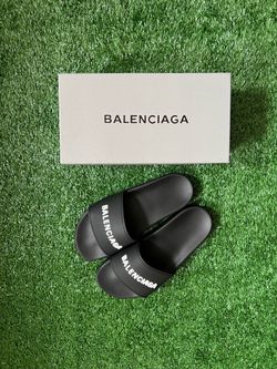 Balenciaga Black Slides Size 9 Men’s
