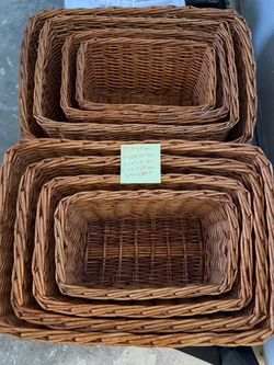 Wicker Storage baskets ~ sets of 4